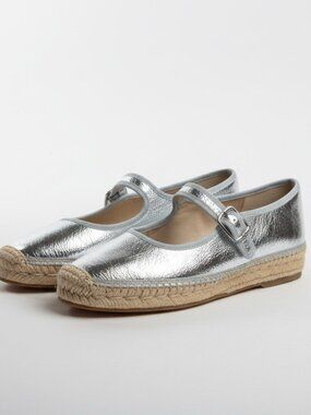 Sam Edelman silver espadrille, size 9.5, NEW IN BOX!